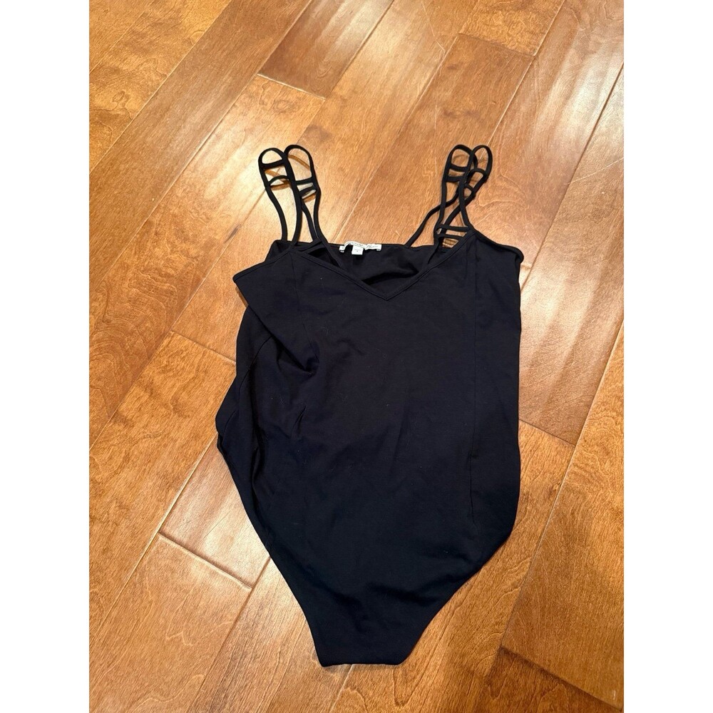 Express one-eleven black strappy Bodysuit large